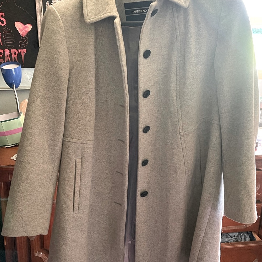 Lands end XL grey winter coat